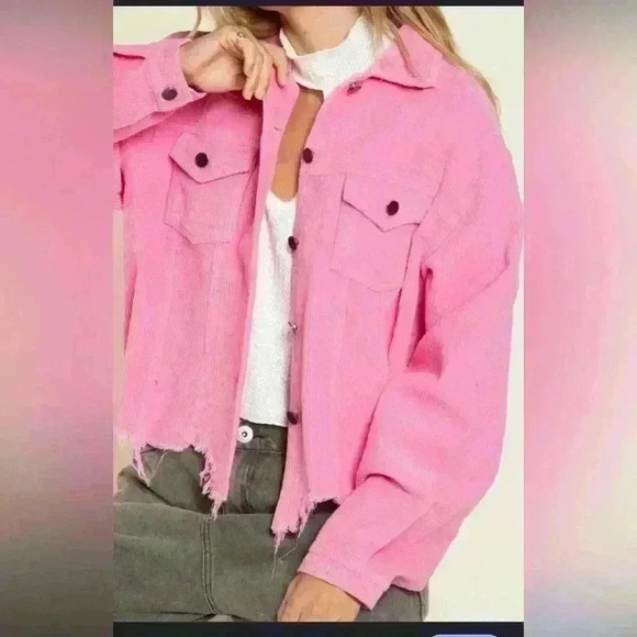 Bubblegum color corduroy jacket  size S - Picture 1 of 1